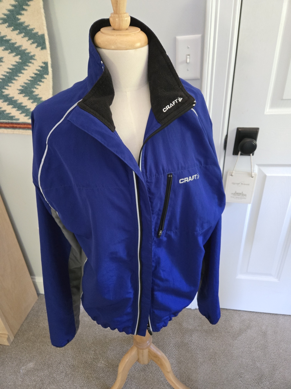 CRAFT Blue Lightweight Athletic Activewear Windbreaker Jacket Men's Large